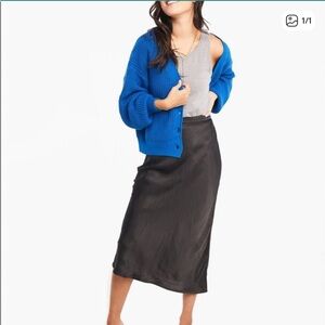 ABLE Rene woven midi skirt black